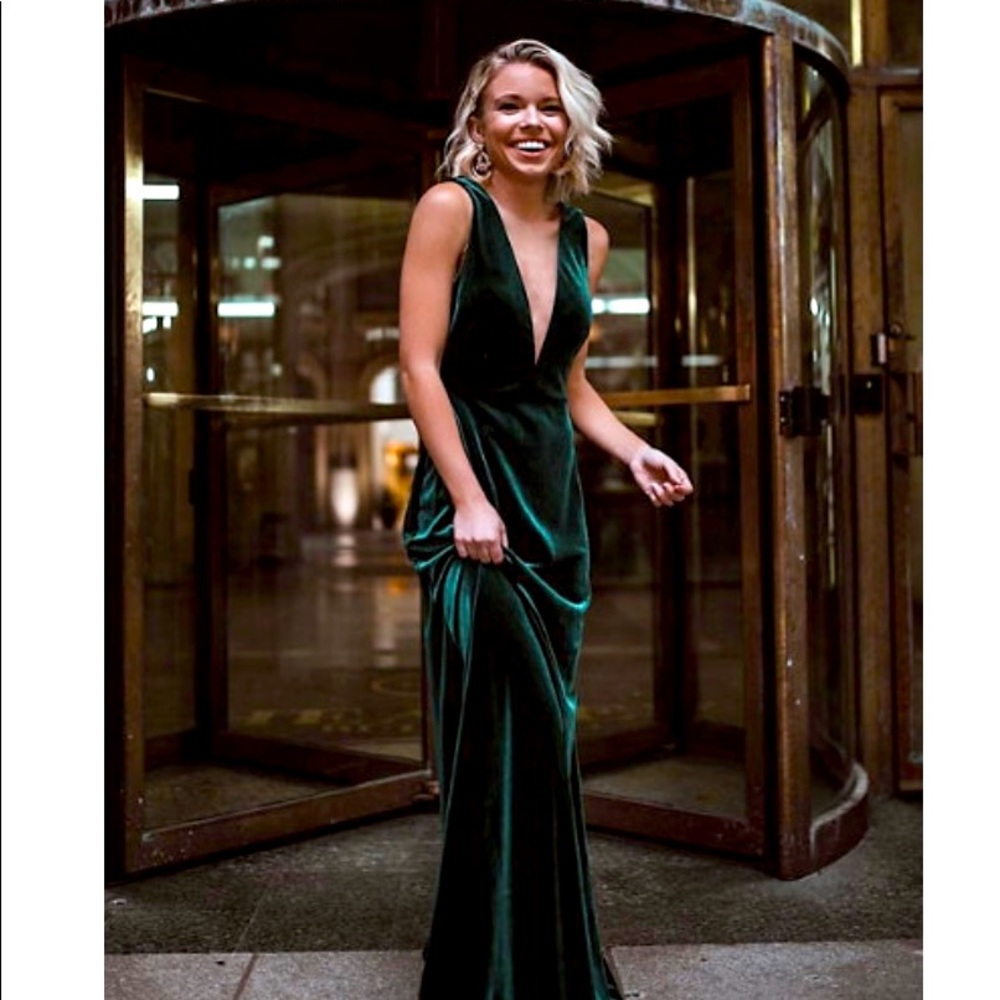 Jenny Yoo Logan Velvet Maxi
